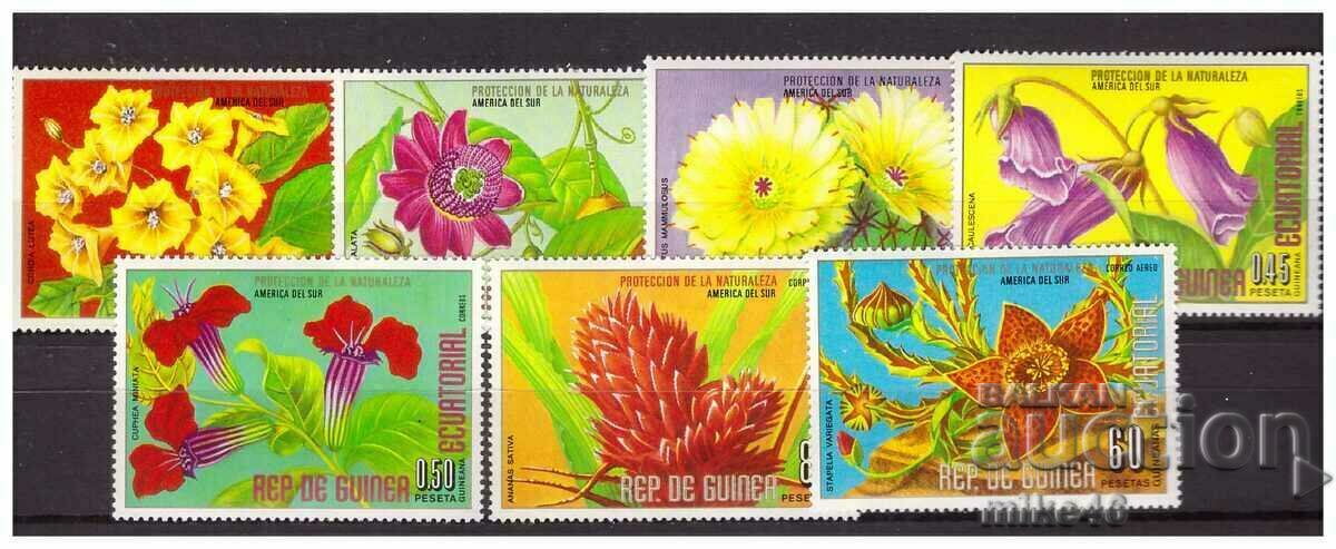 EQUATORIAL GUINEA 1976 Flowers of Oceania 1 clear series