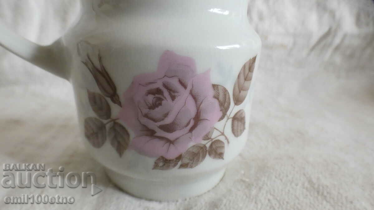 Auction Small jug, old Bulgarian porcelain Kitka Novi Pazar Auction Small jug, old Bulgarian porcelain Kitka Novi Pazar