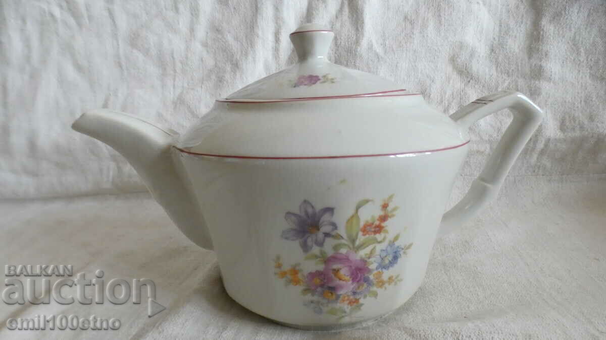 Auction  Very old Bulgarian porcelain teapot, Kitka, Novi Pazar