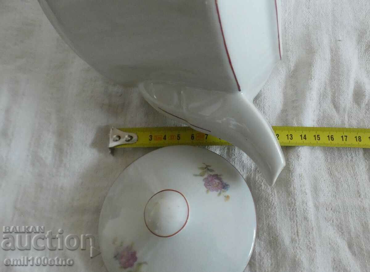 Very old Bulgarian porcelain teapot, Kitka, Novi Pazar - 7