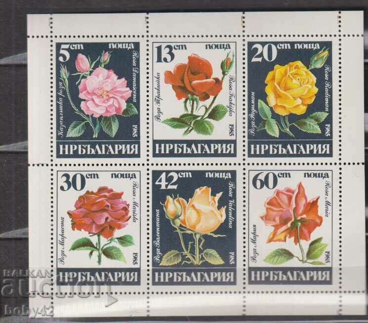 BK 3414-3419-blokist Bulgarian roses