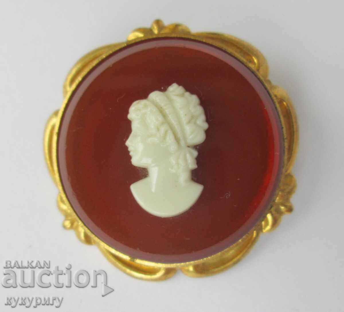 Elegant old lady's gold plated brooch - 5 Elegant old lady's gold plated brooch - 5