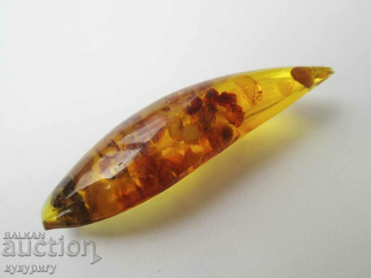 Old lady's brooch with embedded amber pieces - 5 Old lady's brooch with embedded amber pieces - 5