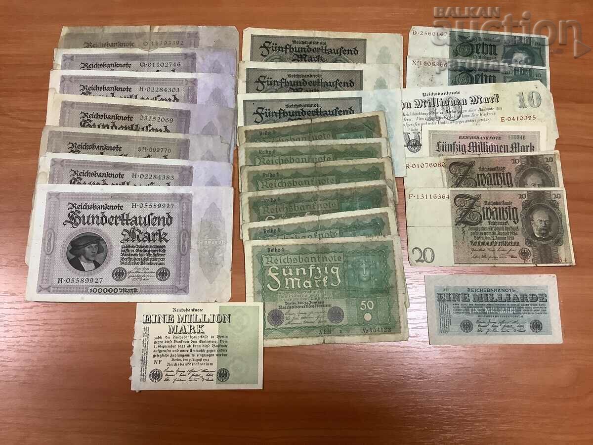 Germany LOT 24 Banknotes 20th century