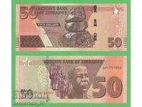 (¯`'•.¸ ZIMBABWE 50 USD 2020 UNC ¸.•'´¯)