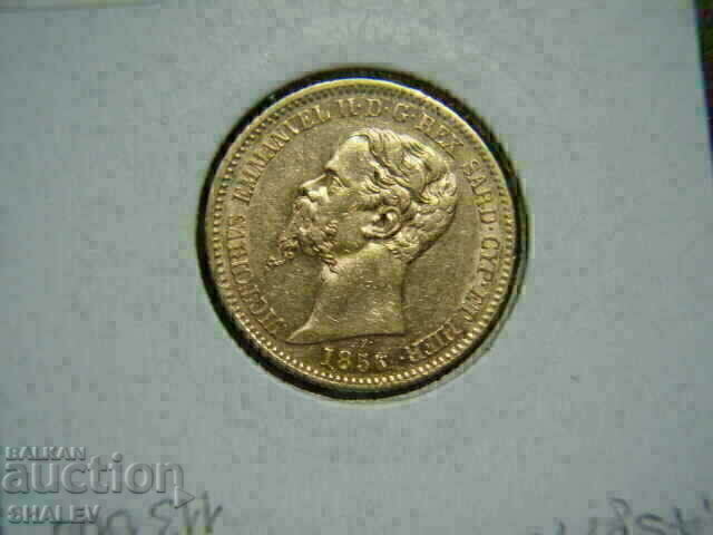 20 Lire 1856 P Sardinia / Italy (Сардиния) - AU+ (злато) - 6
