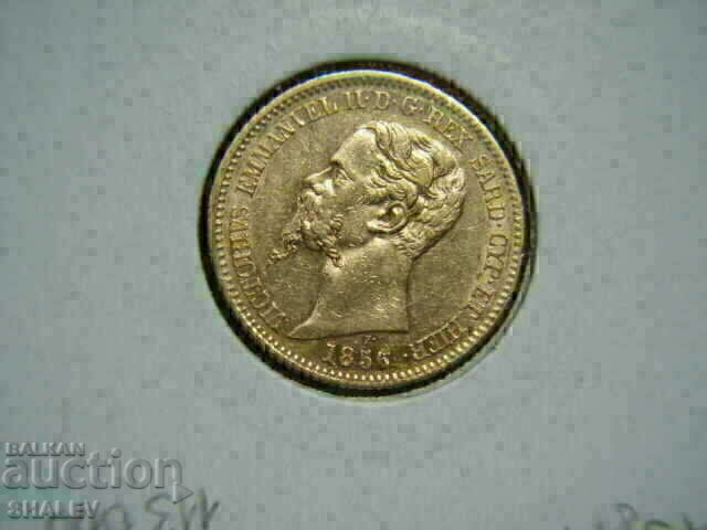 20 Lire 1856 P Sardinia / Italy (Сардиния) - AU+ (злато) - 7