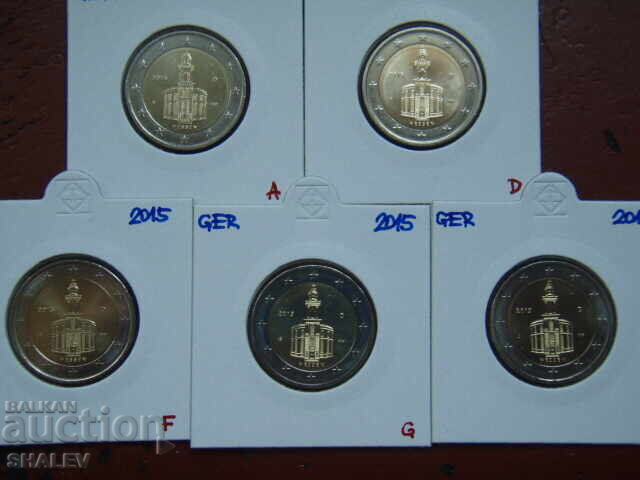 2 Euro 2015 Germany A, D, F, G, J "Hessen" Германия - 2 евро с цена € 30.69 | 60.02 лв.