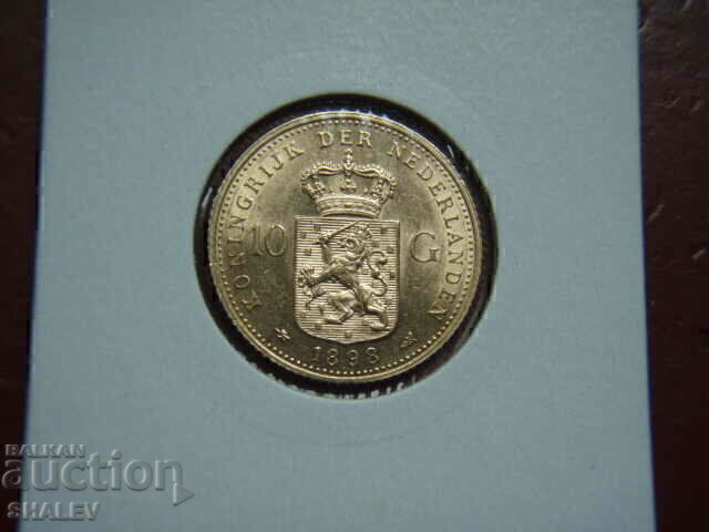 10 Gulden 1898 Netherlands (Нидерландия) /2 - AU/Unc (злато) с цена € 1399.89 | 2737.95 лв.