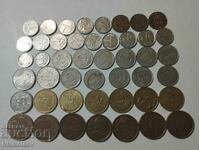 Белгия Лот от 46 монети от 1951 до 1998 г. без повтарящи се