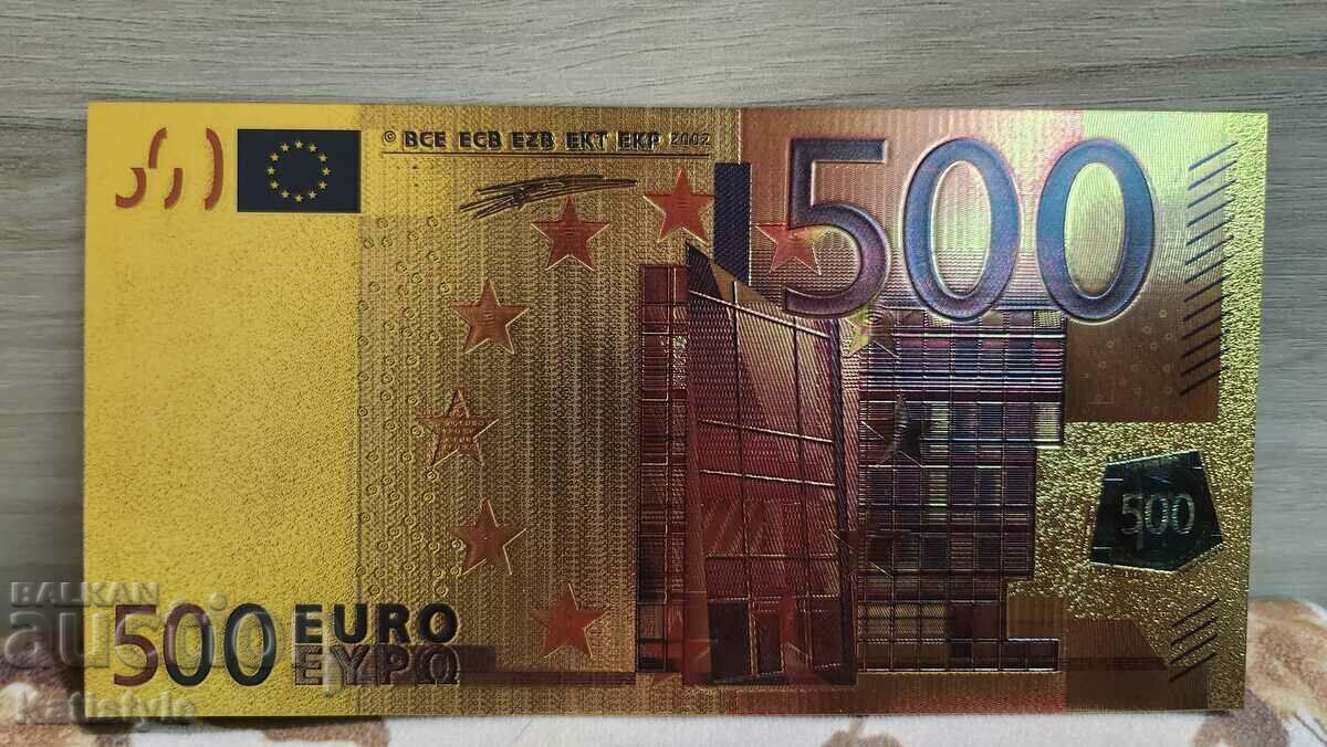 500 euro gold banknote