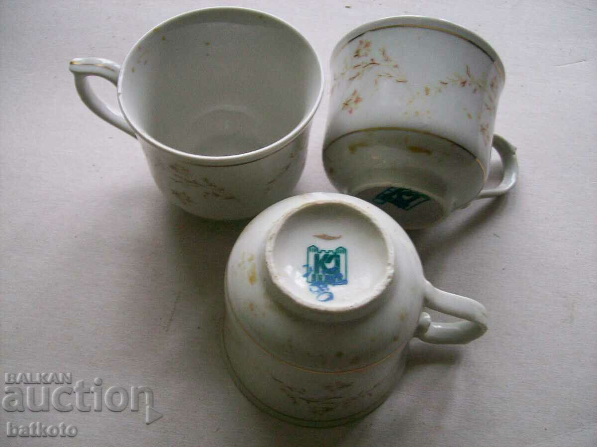 Old Bulgarian porcelain cups