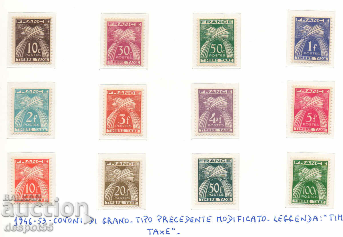 1946-53. Γαλλία. Γραμματόσημα διοδίων - Δέσμες σιτηρών.