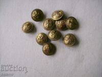 Large lot of small aviator dress buttons