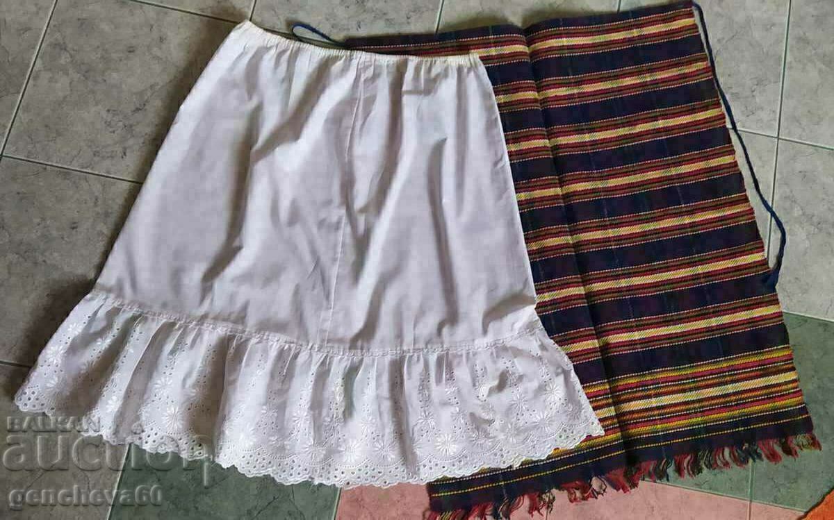 Authentic apron and petticoat, embroidery, costumes Authentic apron and petticoat, embroidery, costumes