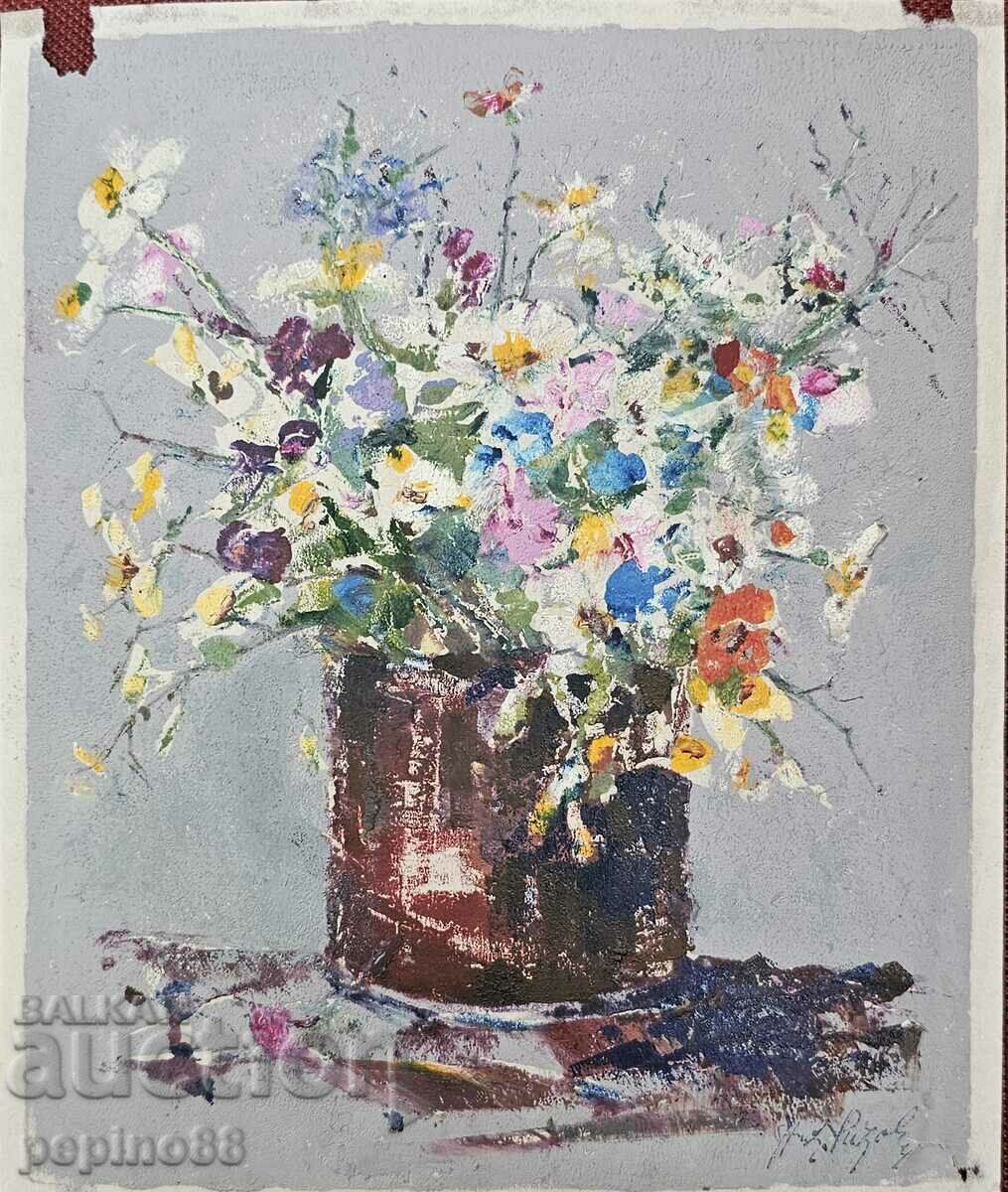 Никола Ризов - Натюрморт с цветя