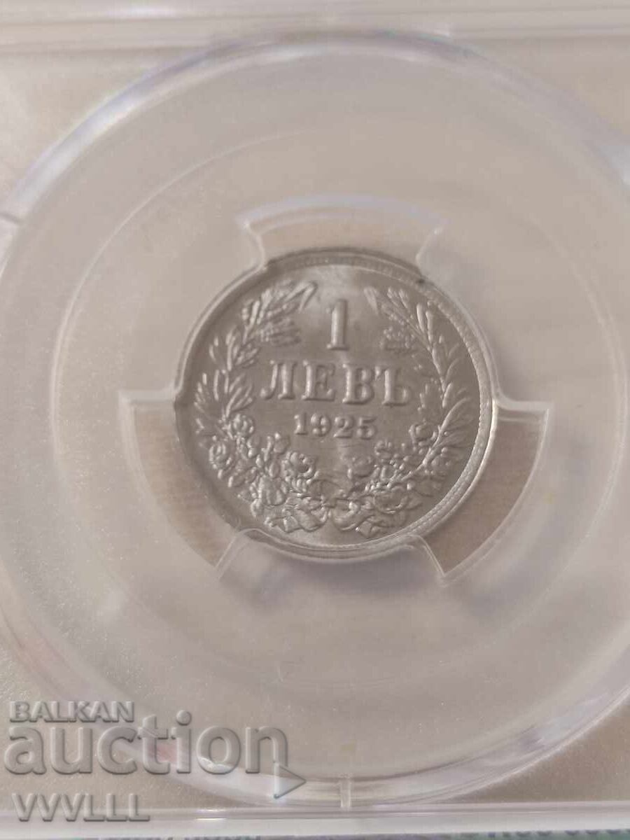 Δημοπρασία 1 λεβ από το 1925. PCGS MS65. Δημοπρασία 1 λεβ από το 1925. PCGS MS65.
