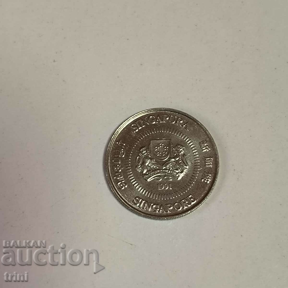 Singapore 10 cents 1991 year g62 with price 1.30 BGN | € 0.66 Singapore 10 cents 1991 year g62 with price 1.30 BGN | € 0.66