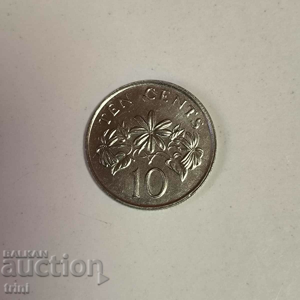 Сингапур 10 цента 1991 година ж62