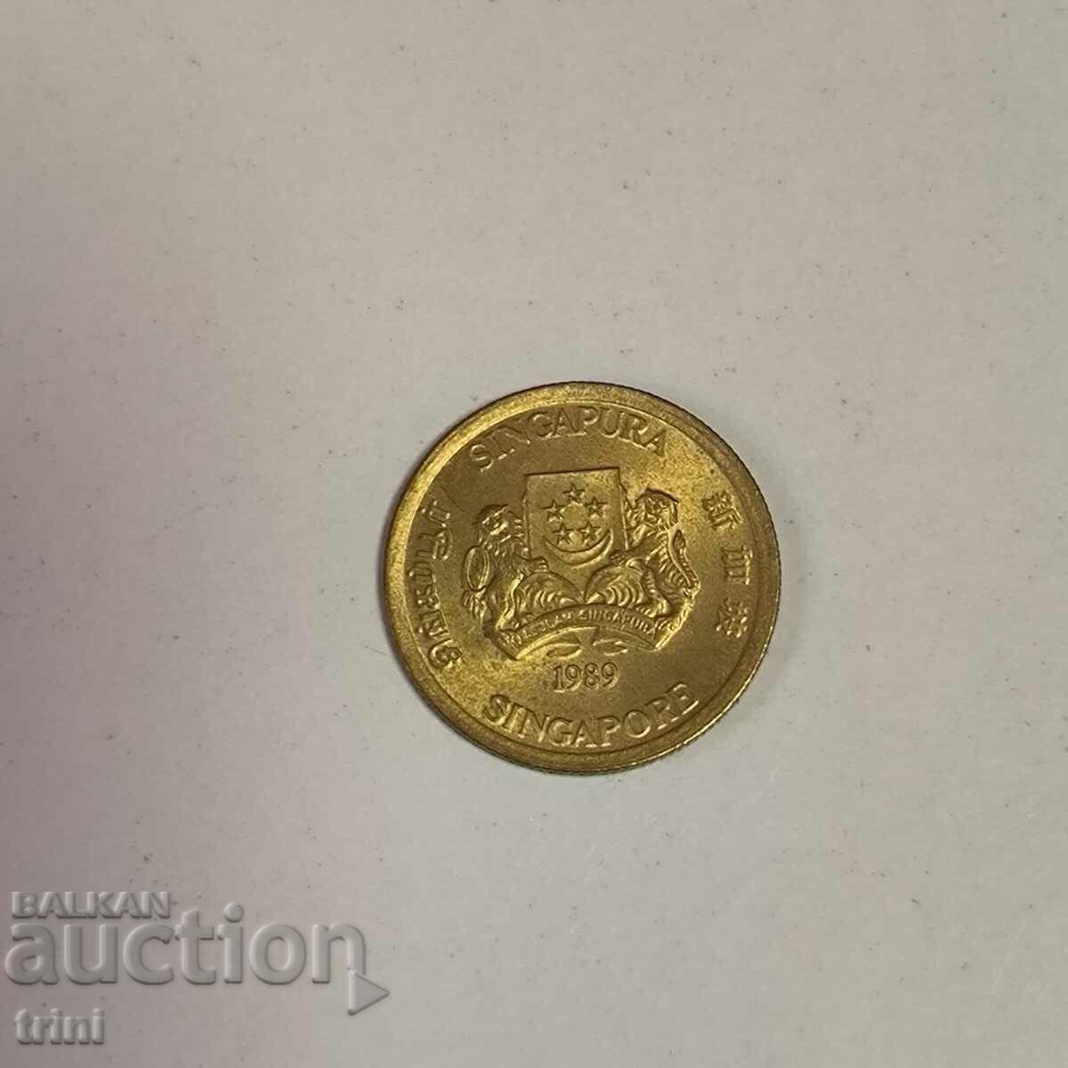 Singapore 5 cents 1989 year g64 with price 1.00 BGN | € 0.51 Singapore 5 cents 1989 year g64 with price 1.00 BGN | € 0.51