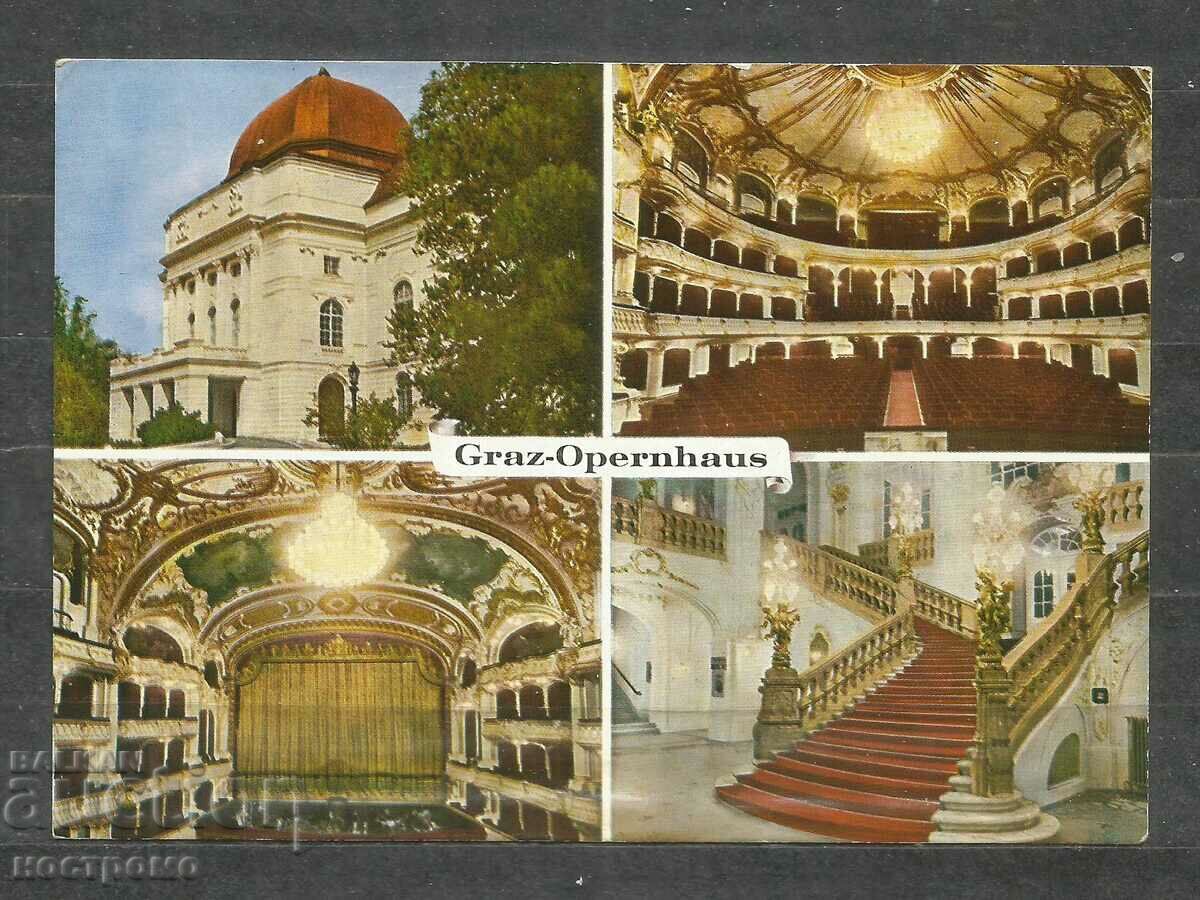 Graz - Opernhaus -  traveled Post card  Austria  - A 1626