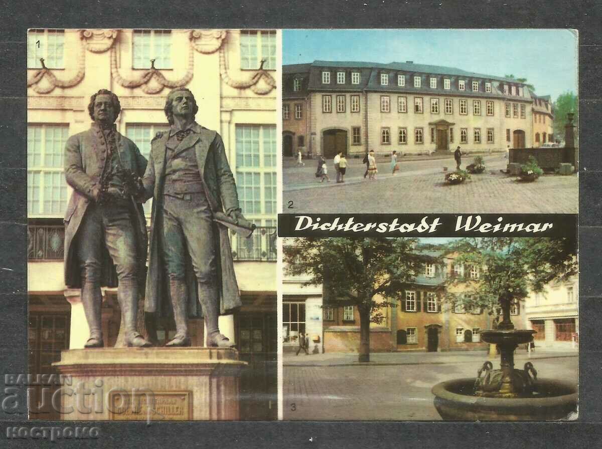 Weimar - traveled Post card DDR - A 1627
