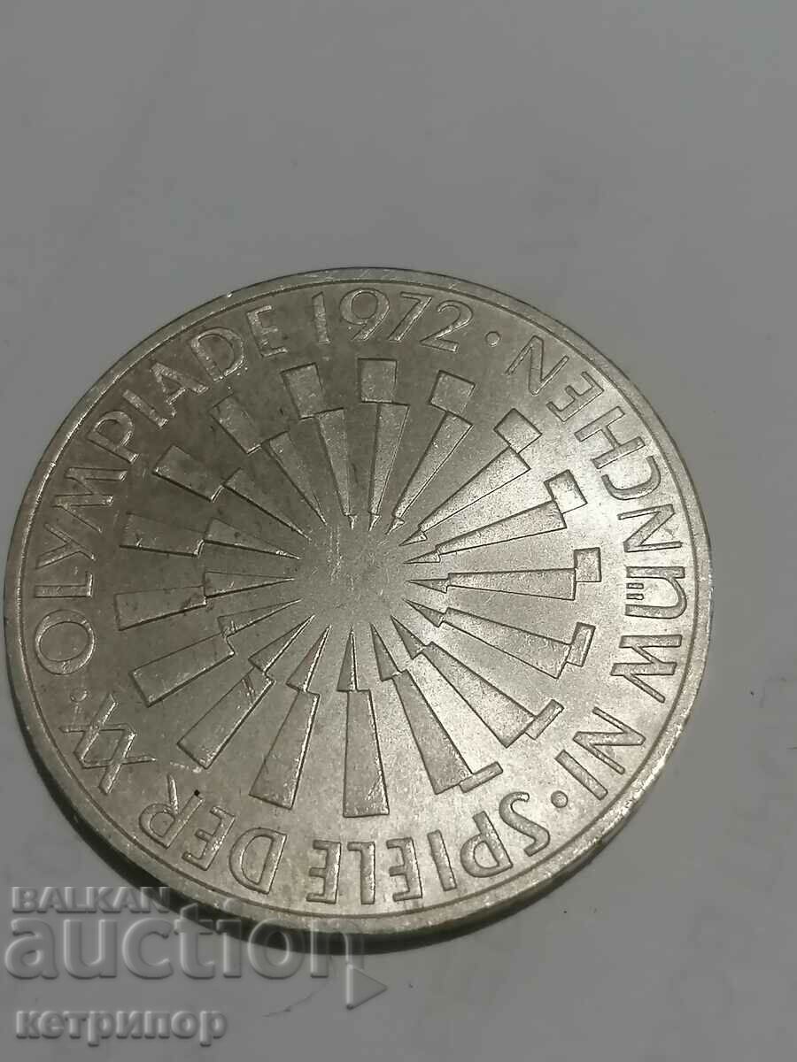 10 марки Германия 1972 г J сребърна