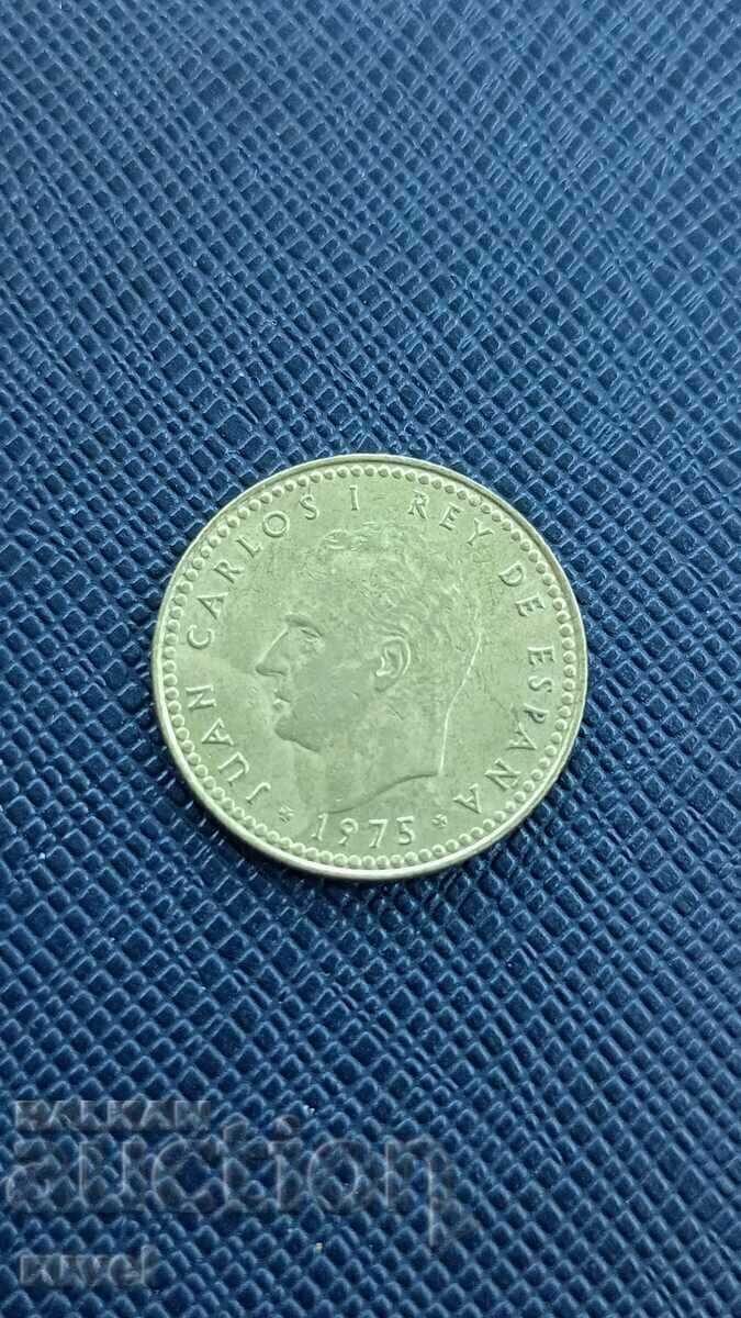 Spain, 1 peseta 1975 with price 0.90 BGN | € 0.46