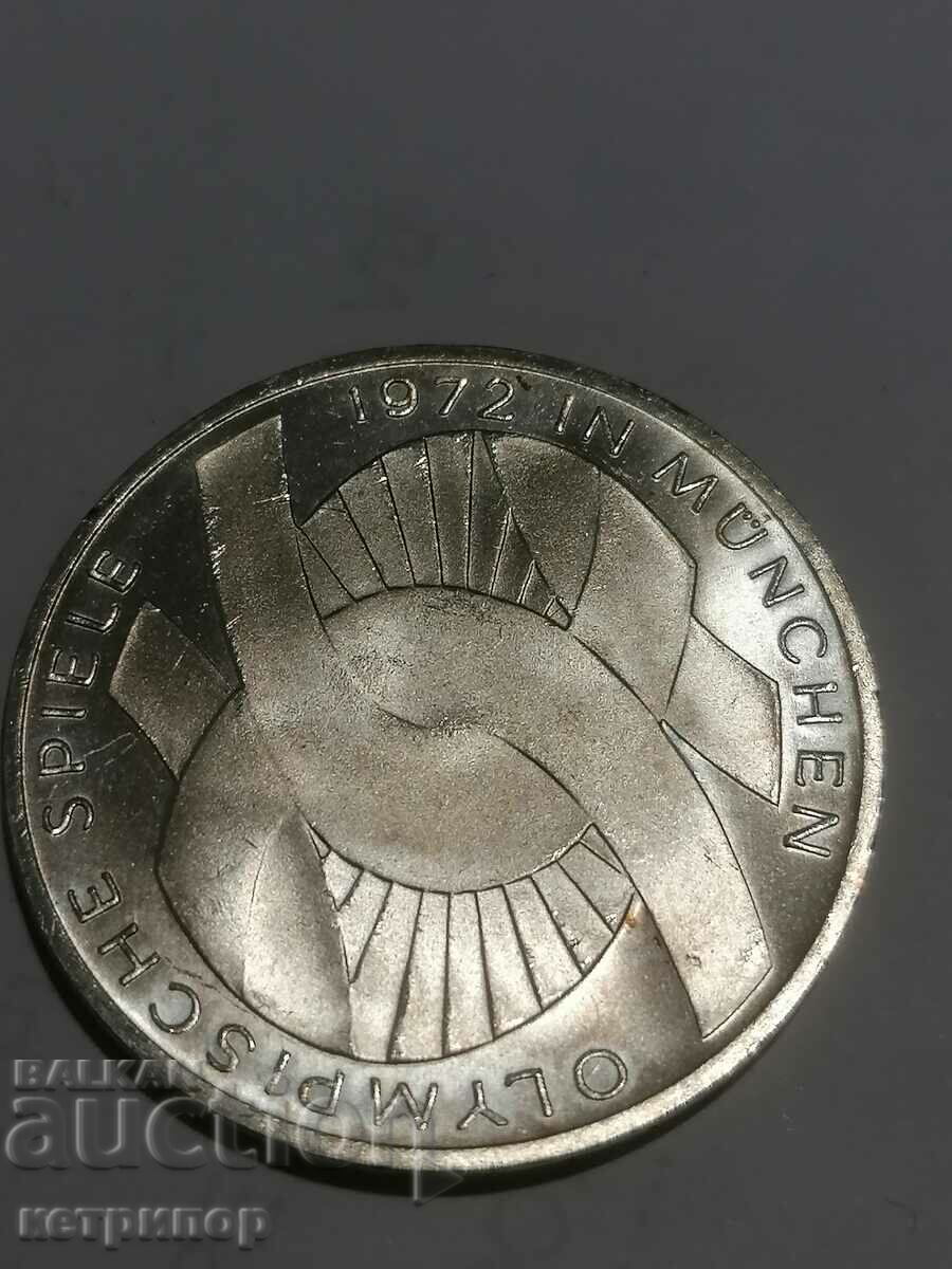 10 stamps Germany 1972 G silver