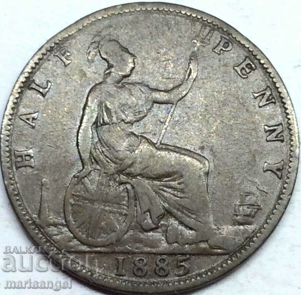 Great Britain 1/2 Penny 1885 Victoria Bronze