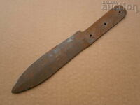 старинен кован нож за хвърляне кама двуостър