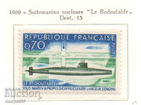 1969. France. The French nuclear submarine "Le Redoutable".