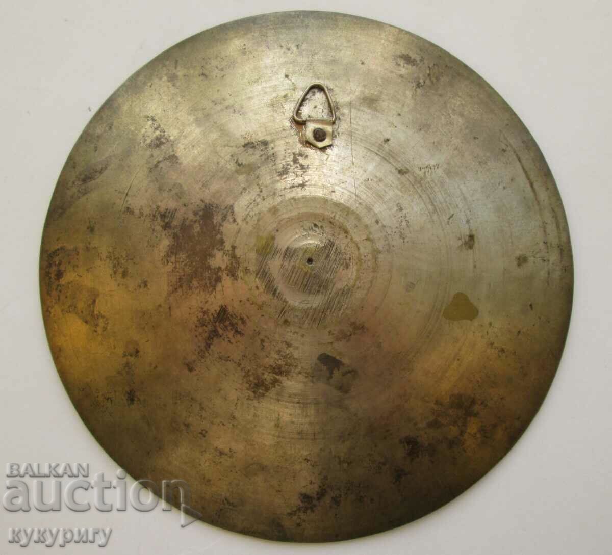 Old Russian handmade plate bronze and cellular enamel with price 175.00 BGN | € 89.48