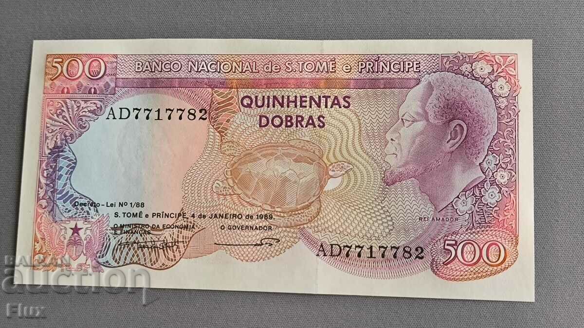 Banknote - Sao Tome and Principe - 500 good UNC | 1989