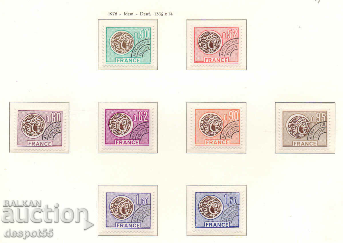 1976. France. Celtic coins. Pre-cancelled.