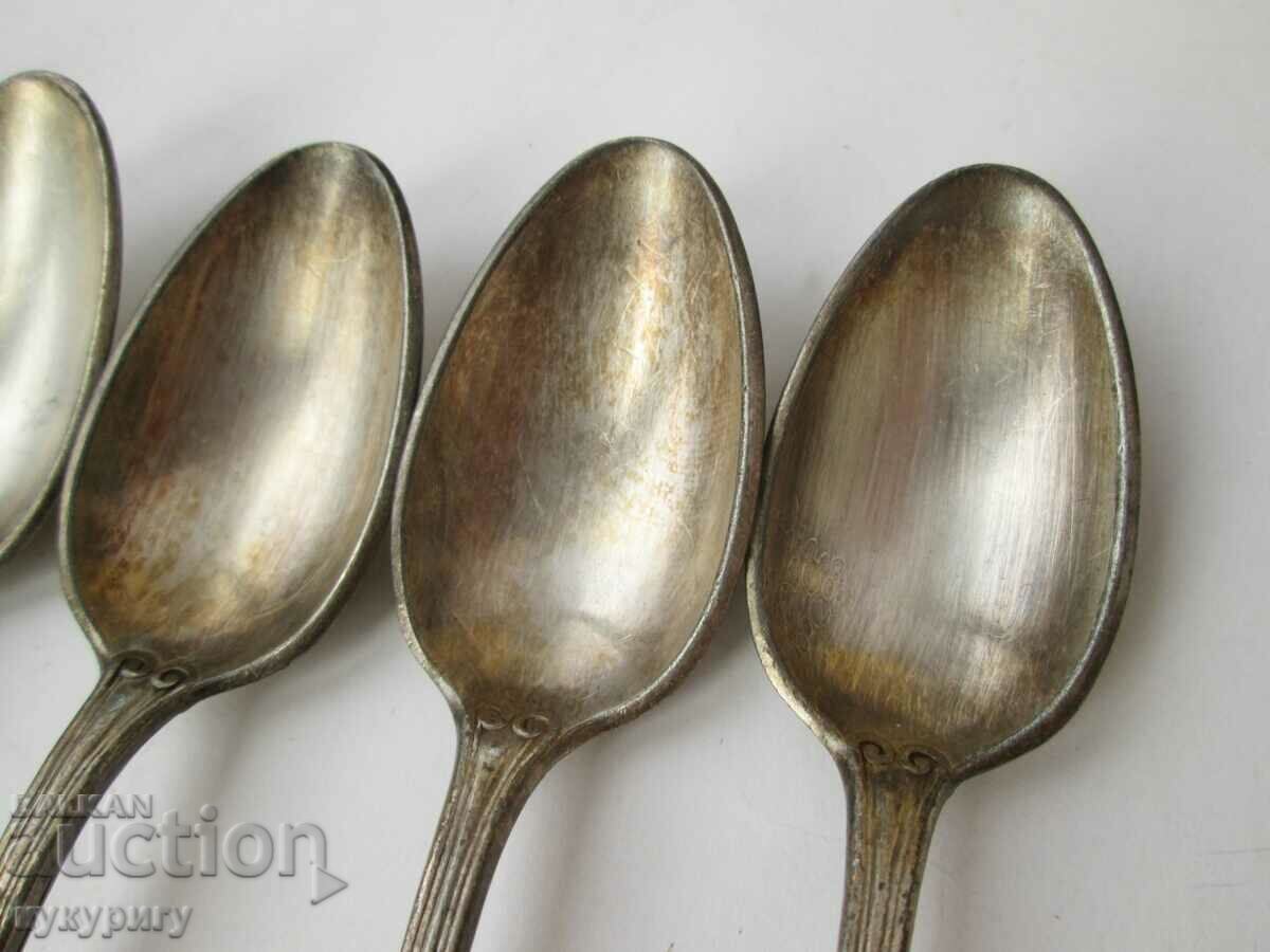 Delivery of Set of 6 beautiful old tea spoons with cupids