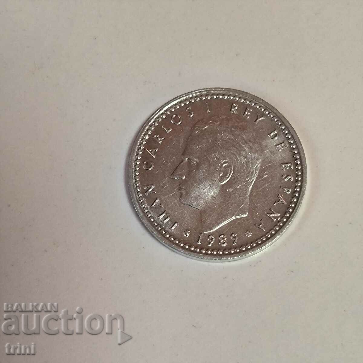 Spain 1 peseta 1989 year g56 with price 0.60 BGN | € 0.31