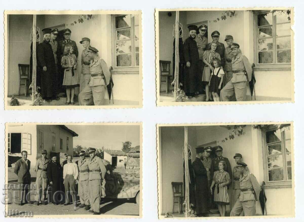 Wehrmacht soldiers with a priest and his family 4 photos