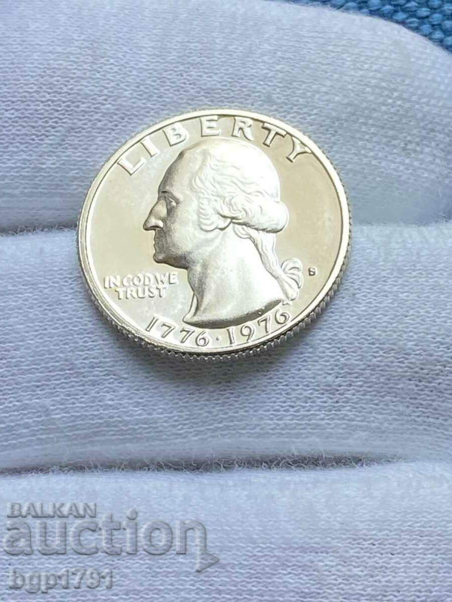 1/4 долар 1976-S САЩ сребро, пруф