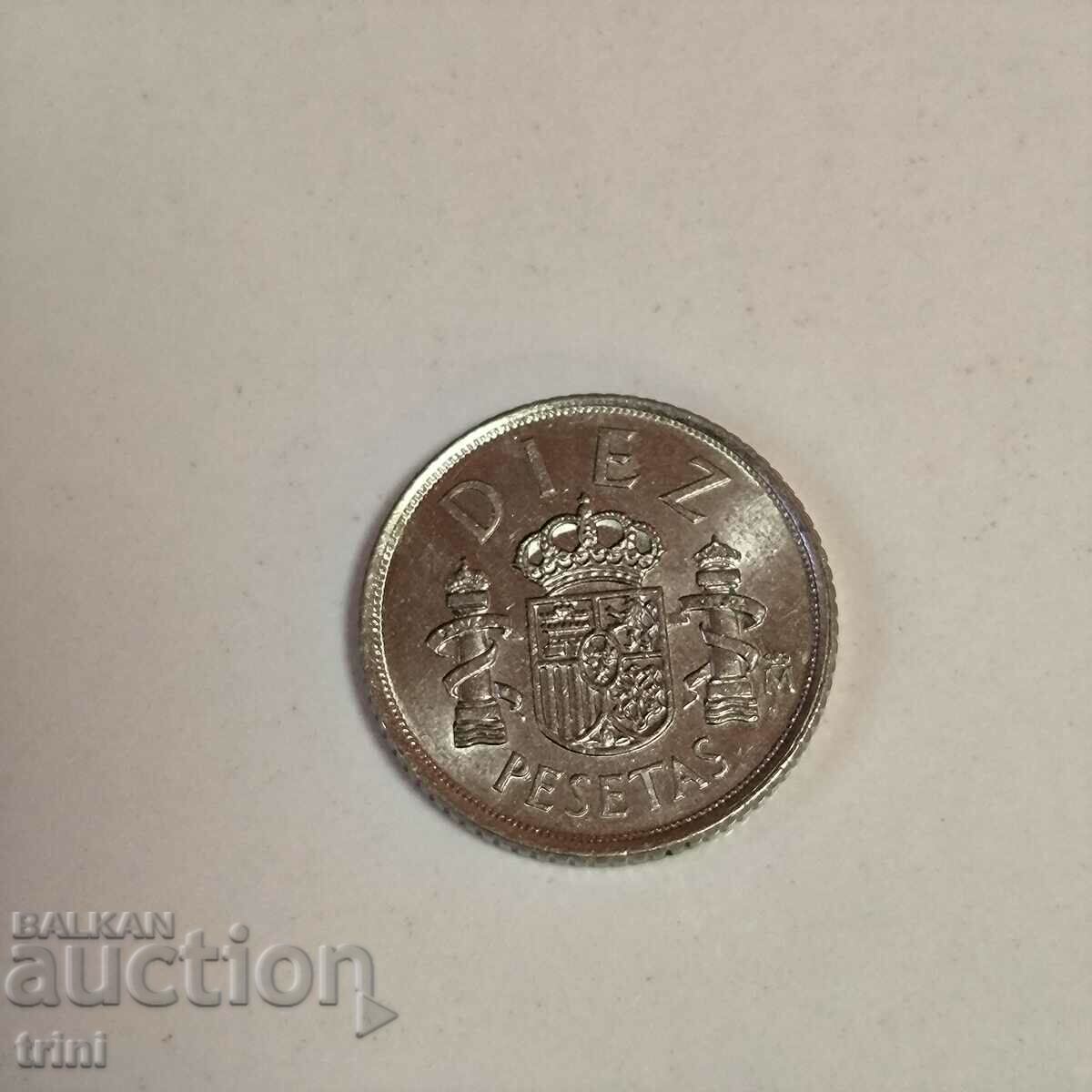 Spania 10 pesetas 1984 anul g59