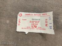 Билет Софийска Народна Опера