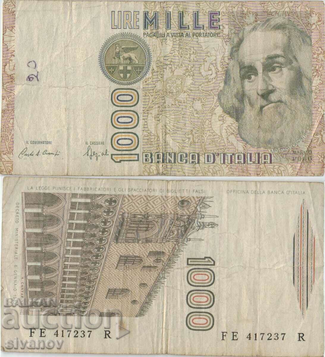 Ιταλία 1000 λιρέτες 1982 Τραπεζογραμμάτιο #5175