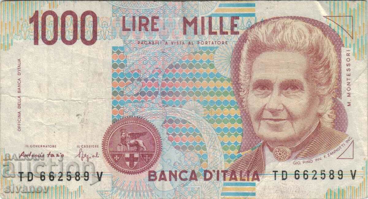 Italy 1000 Lire 1990 Banknote #5177 with price 1.49 BGN | € 0.76 Italy 1000 Lire 1990 Banknote #5177 with price 1.49 BGN | € 0.76