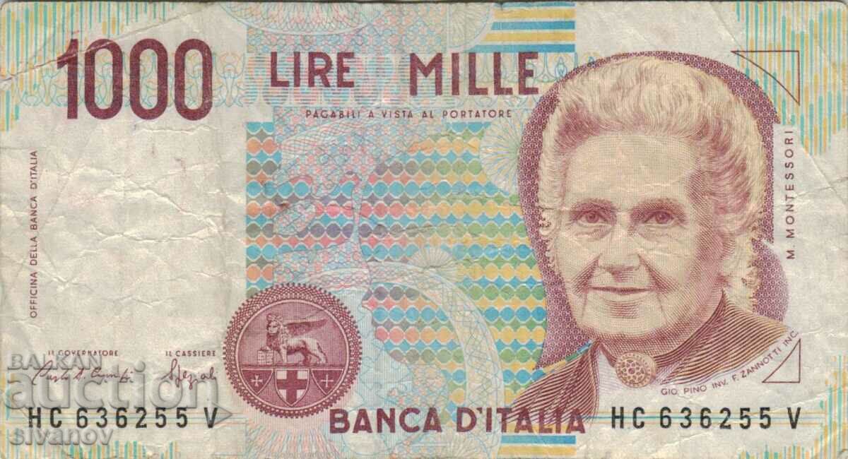 Italy 1000 Lire 1990 Banknote #5178 with price 1.49 BGN | € 0.76 Italy 1000 Lire 1990 Banknote #5178 with price 1.49 BGN | € 0.76