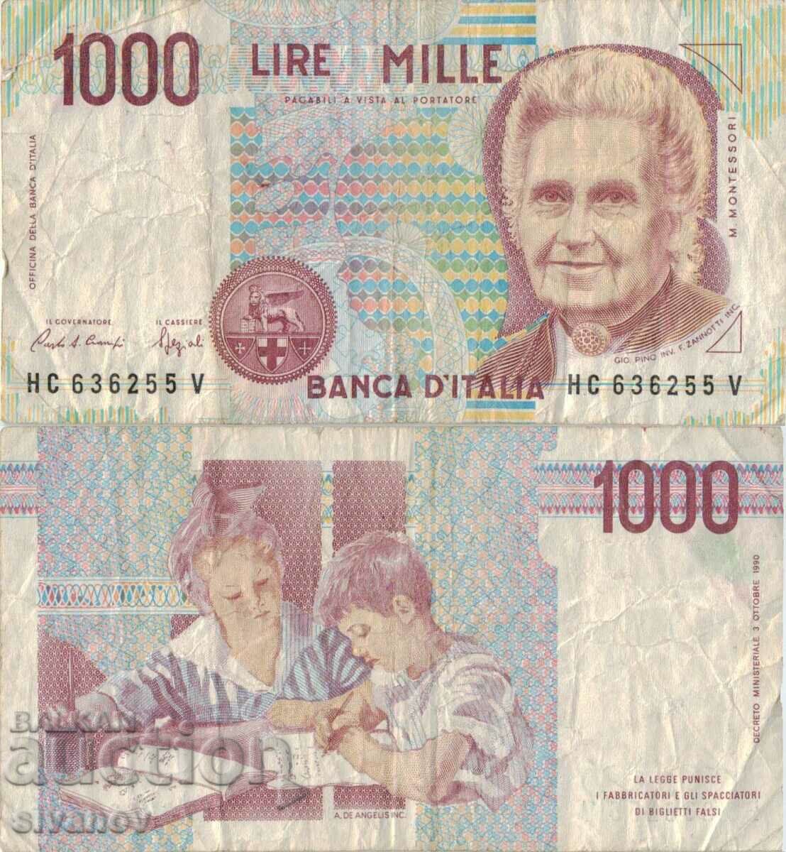Ιταλία 1000 λιρέτες 1990 τραπεζογραμμάτιο #5178