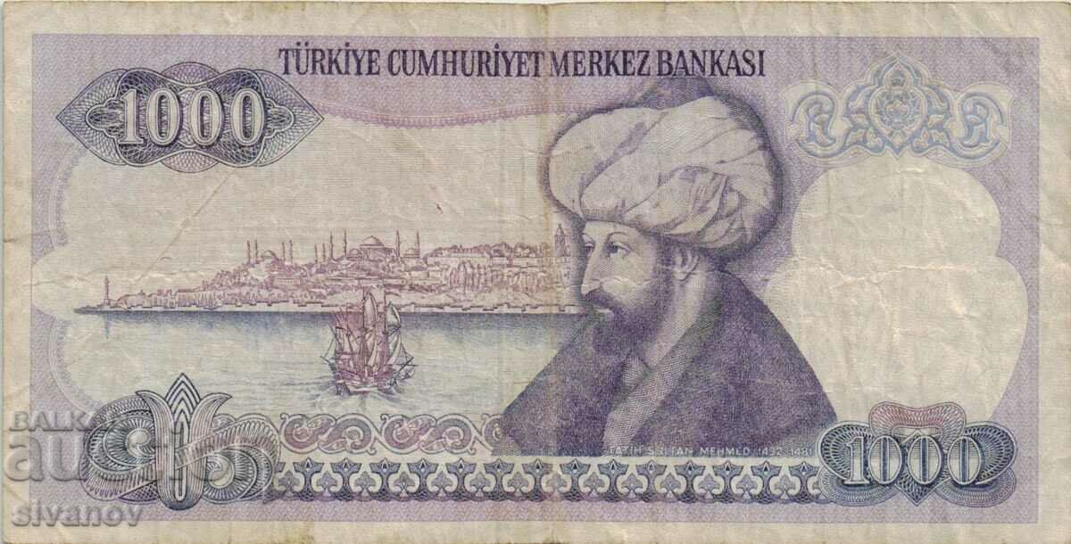 Auction  Turkey 1000 lira 1970 (1986) year banknote #5184