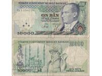Turcia 10.000 de lire 1970 (1982) bancnota #5185