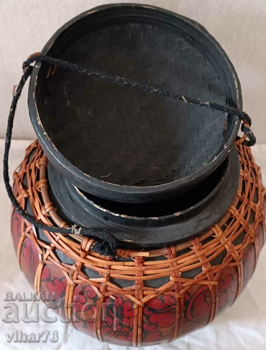 Coș de orez din ratan birmanez de la începutul secolului al XX-lea - 5