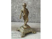 Стара статуетка ,фигура за от бронз -Чарли Чаплин