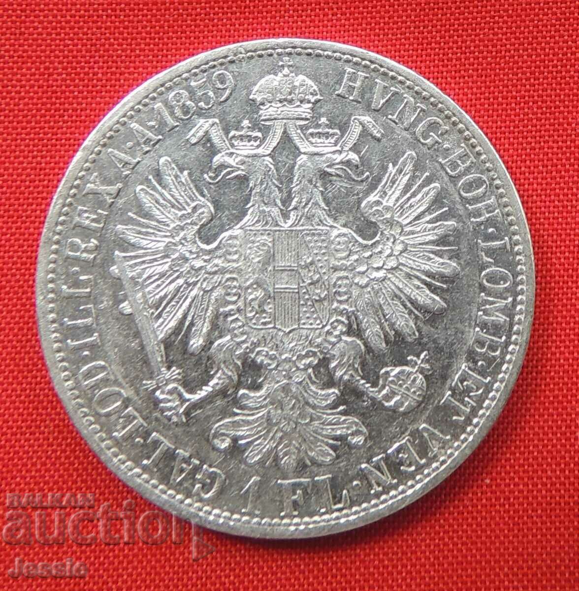 1 florin 1859 Austria-Hungary silver COMPARE AND ASSESS !